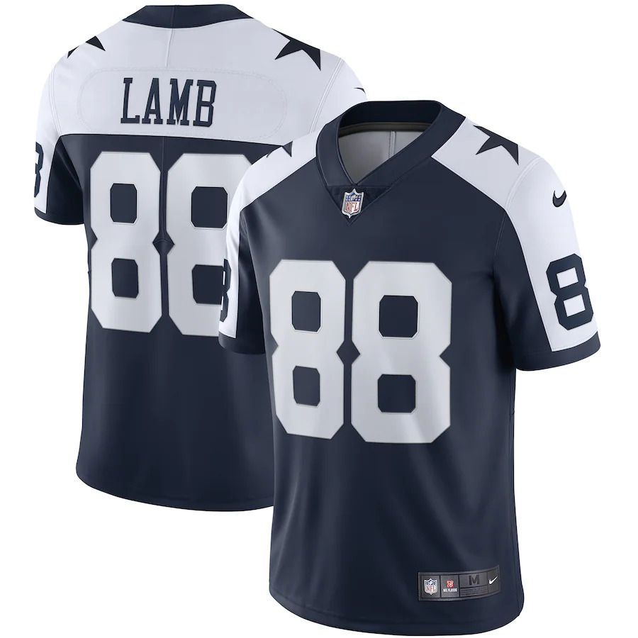 Men Dallas Cowboys #88 CeeDee Lamb Nike Navy Alternate Vapor Limited NFL Jersey
